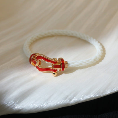 [Joyas Regalia] FORCE 10 TEXTIL BLANCO CON PAVE DE DIAMANTES