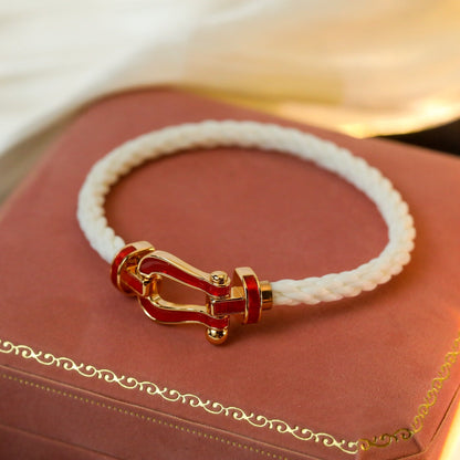 [Joyas Regalia] FORCE 10 TEXTIL BLANCO CON PAVE DE DIAMANTES