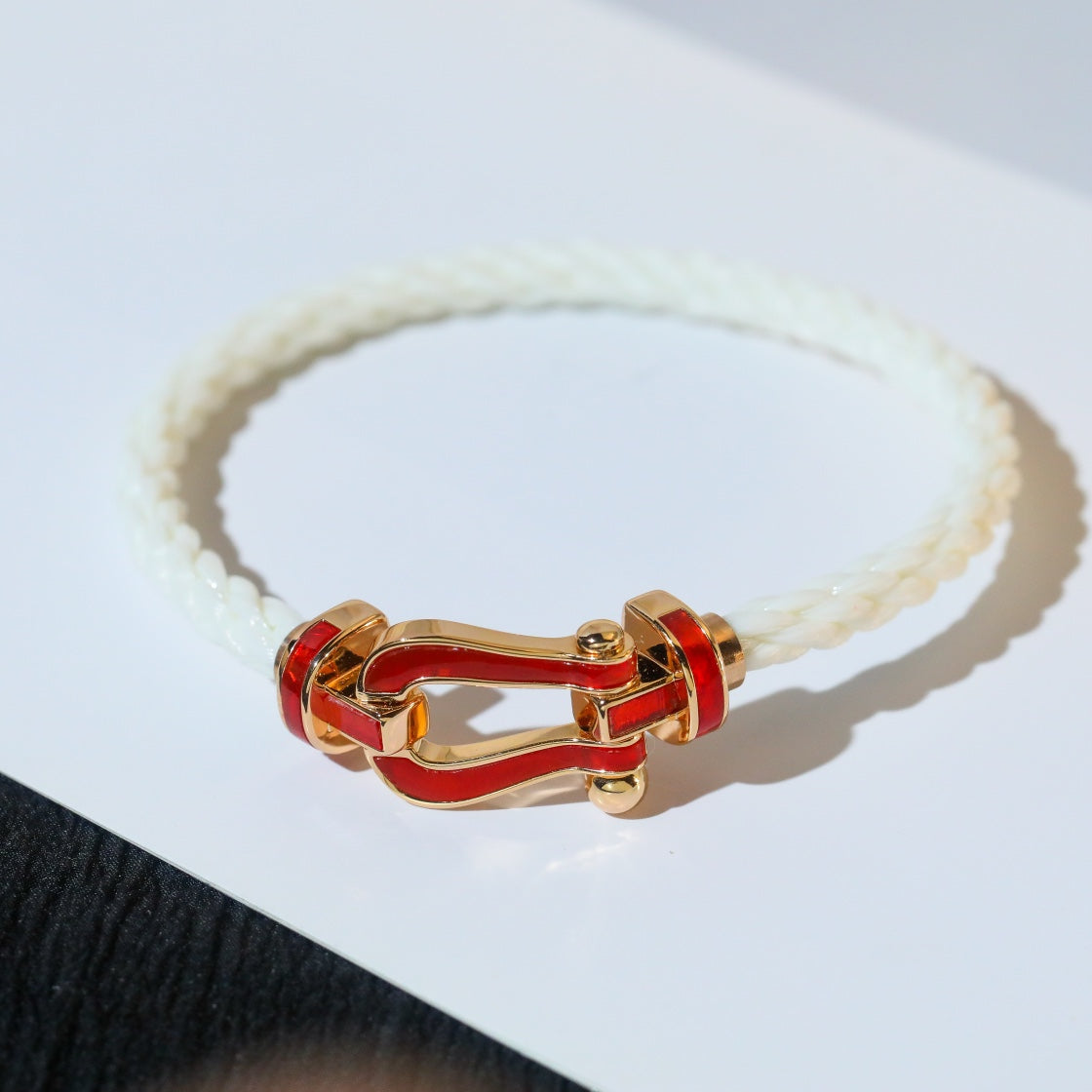 [Joyas Regalia] FORCE 10 TEXTIL BLANCO CON PAVE DE DIAMANTES