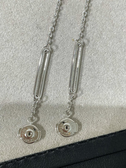 [Bijoux Regalia] BOUCLES D'OREILLES PENDANTES DIAMANT CHAINE CHAOS