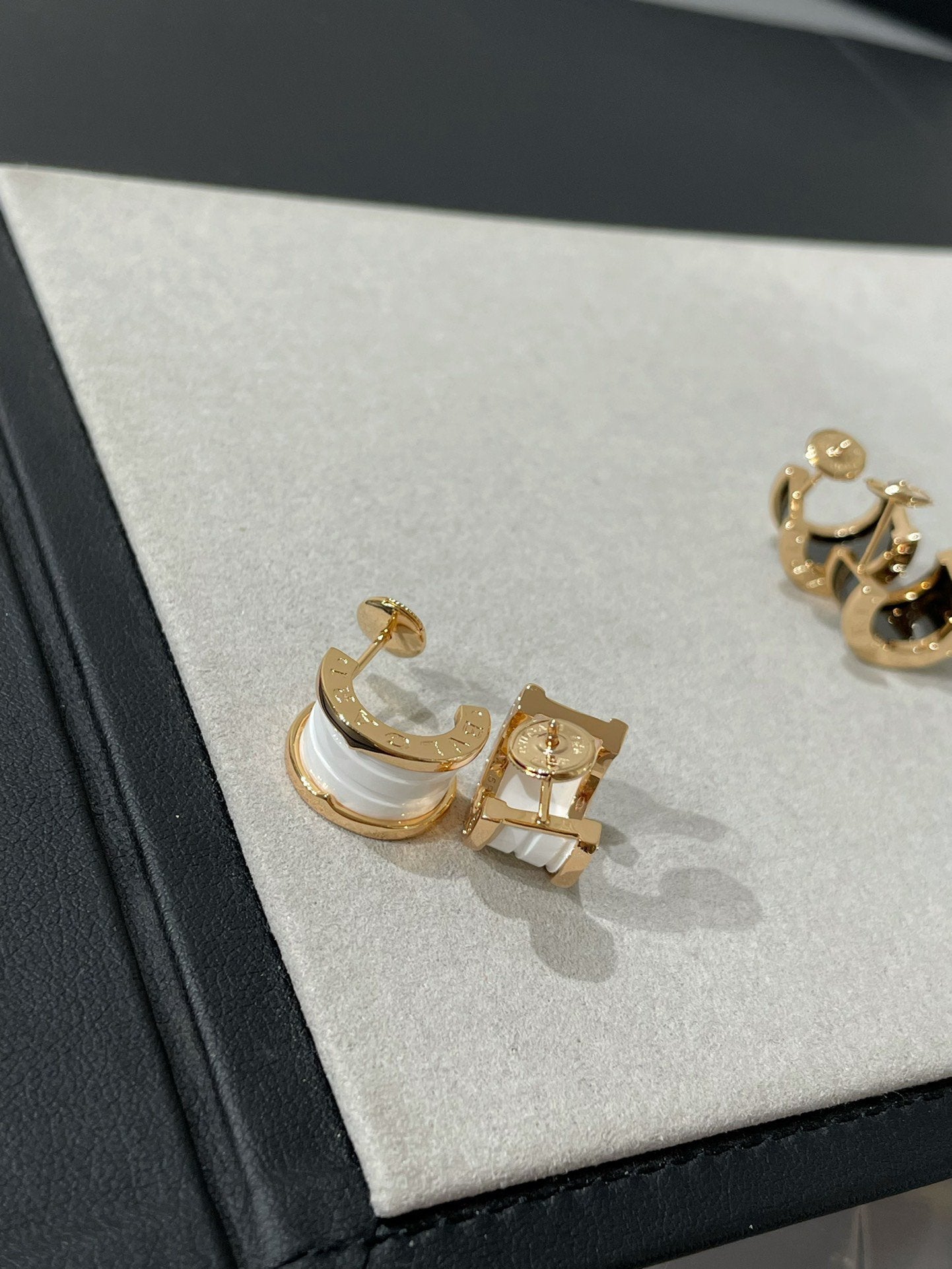 [Regalia jewelry]ZERO 1 PINK GOLD CERAMIC EARRINGS
