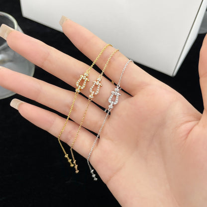 [Joyas Regalia] MINI MODELO DE ESLABONES DE CADENA CON HEBILLA DE DIAMANTES FORCE 10