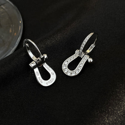 [Regalia jewelry]FORCE 10 FULL DIAMOND DROP EARRINGS MEDIUM MODEL