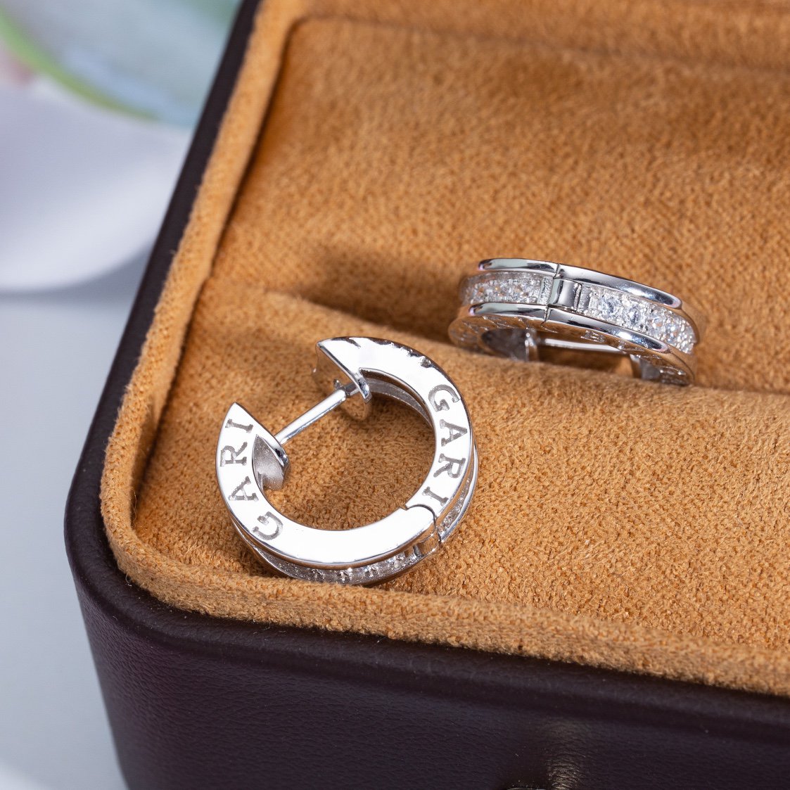 [Regalia jewelry]ZERO 1 MINI SILVER DIAMOND EARRINGS