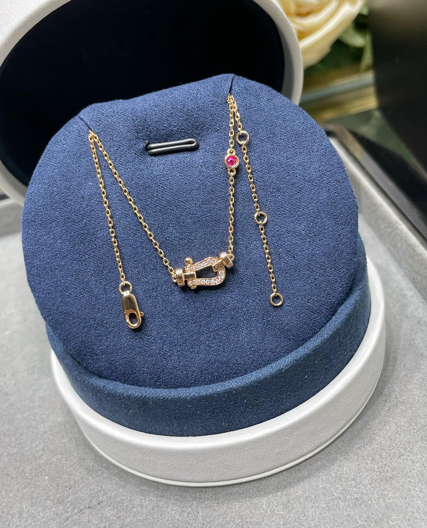 [Regalia jewelry]FORCE 10 DIAMOND PINK GOLD NECKLACE