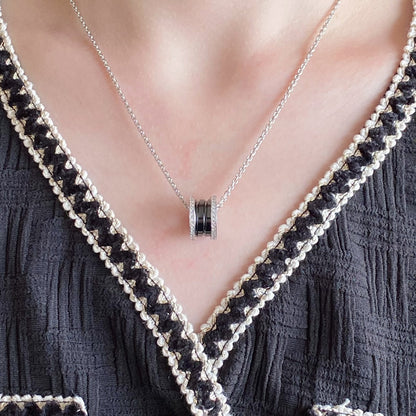 [Regalia jewelry]ZERO 1 DIAMOND CERAMIC NECKLACE