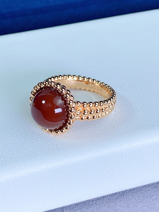 [Joyas Regalia] ANILLO DE ORO ROSA PERLEE COULEURS 