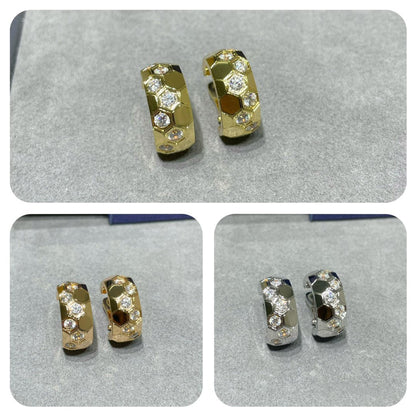 [Joyas Regalia] PENDIENTES DE ARO CON DIAMANTES BEE LOVE 