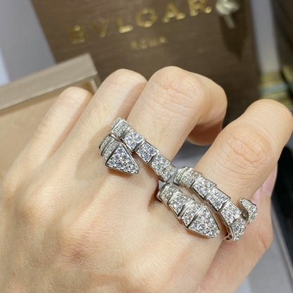 [Regalia jewelry]SERPENTI RING SILVER DIAMOND PAVED