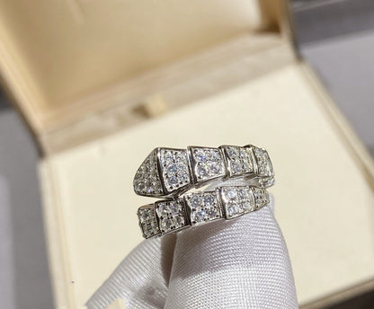 [Regalia jewelry]SERPENTI RING SILVER DIAMOND PAVED