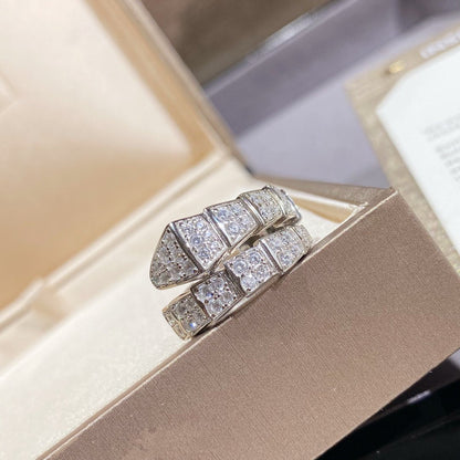 [Regalia jewelry]SERPENTI RING SILVER DIAMOND PAVED
