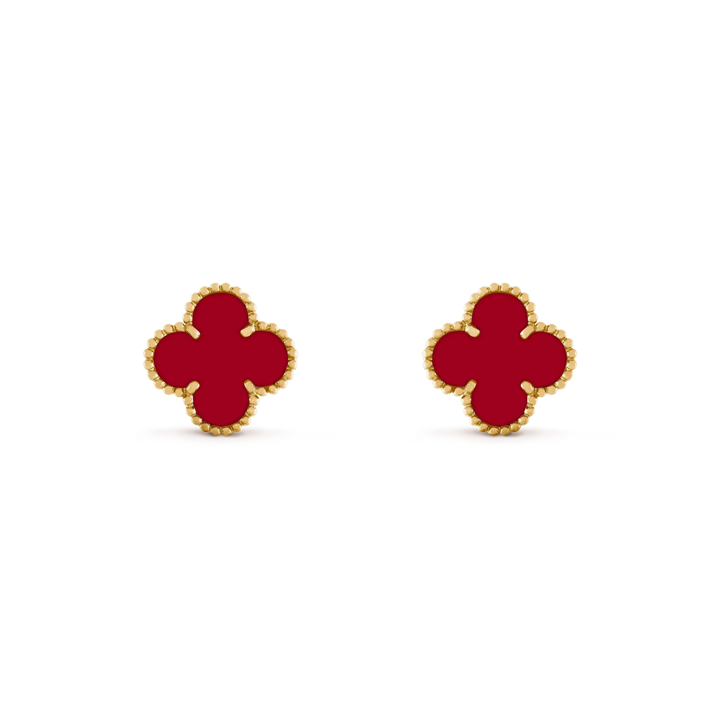 [Regalia jewelry]CLOVER MEDIUM 1 MOTIFS CARNELIAN  EARRINGS