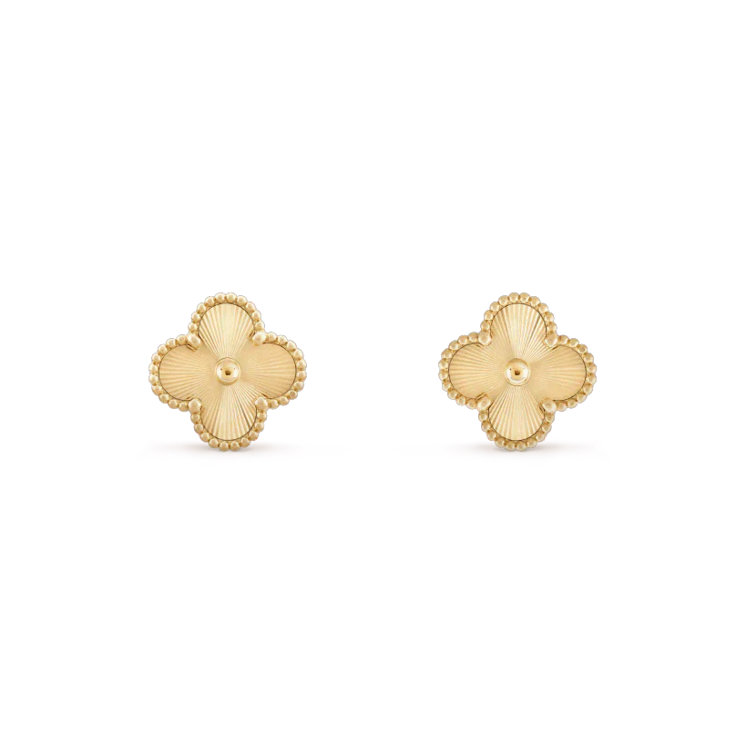 [Regalia jewelry]CLOVER MINI 9.5MM LASER EARRINGS