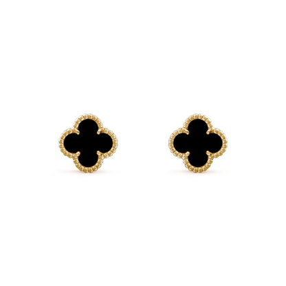 [Regalia jewelry]CLOVER MINI 9.5MM BLACK MOP EARRINGS