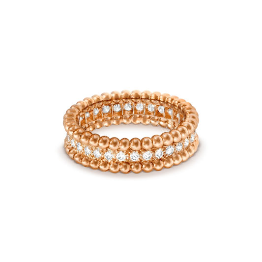 [Joyas Regalia] ANILLO DE ORO ROSA CON DIAMANTES PERLEE