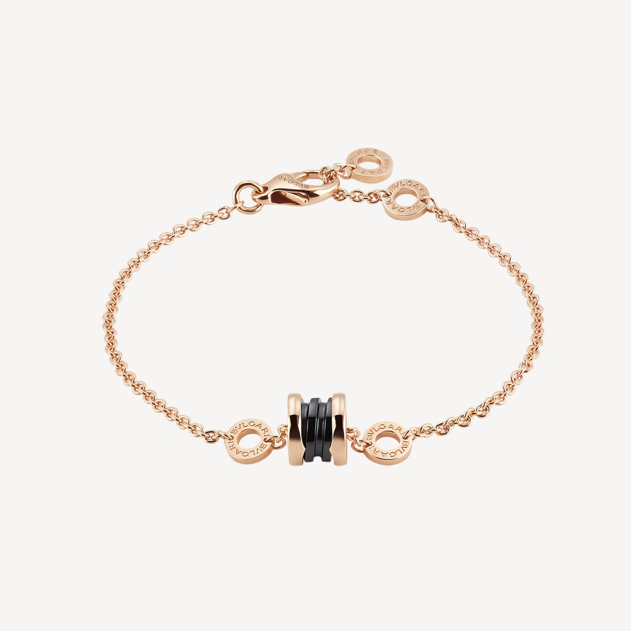 [Bijoux Regalia] BRACELET ZERO 1 EN OR ROSE DOUX ET CÉRAMIQUE NOIRE