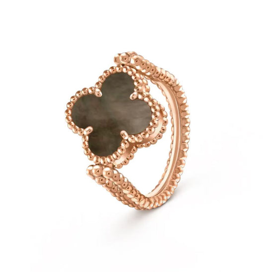 [Regalia jewelry]CLOVER RIVERSIBLE GREY MOP RING