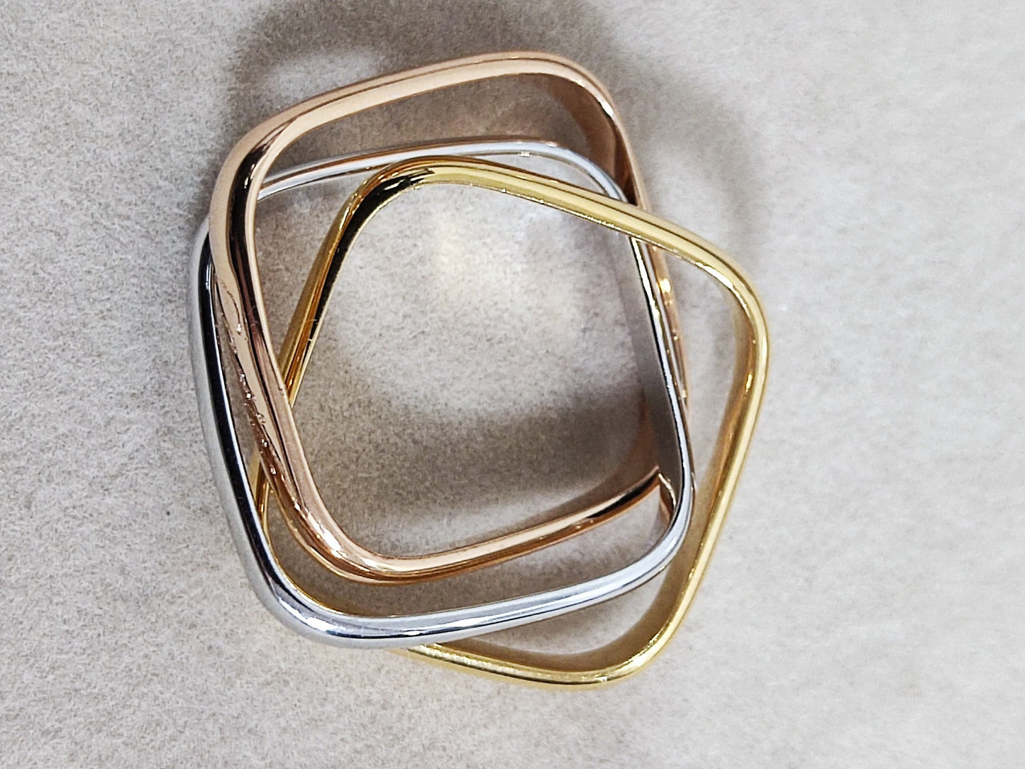 [Joyas Regalia] ANILLO TRINITY ORO ORO ROSA PLATA 