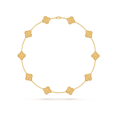 [Bijoux Regalia]CLOVERS LE COLLIER ONYX À 10 MOTIFS