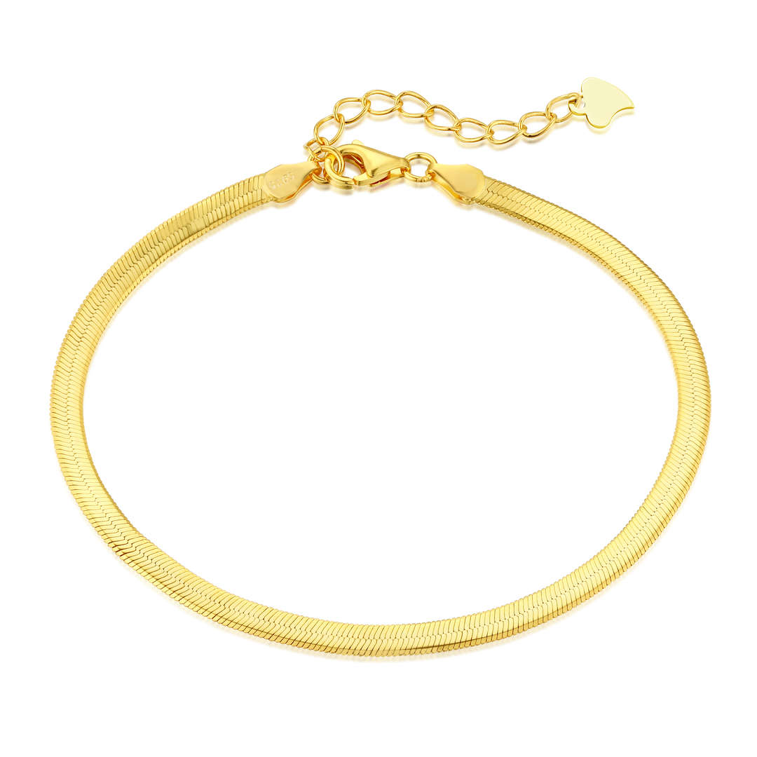 [Bijoux Regalia] Collier à chaîne plate en os de serpent