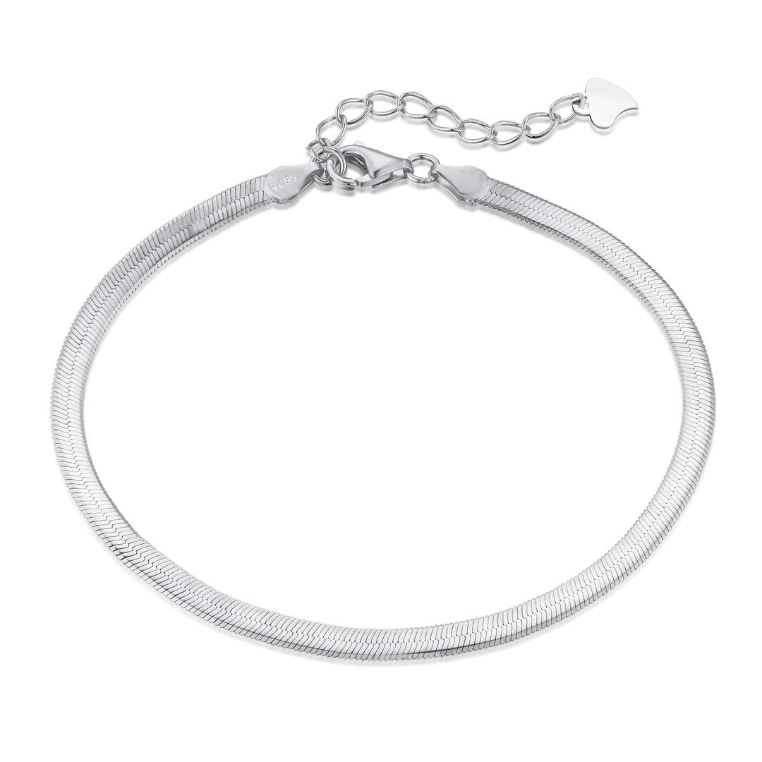 [Bijoux Regalia] Collier à chaîne plate en os de serpent