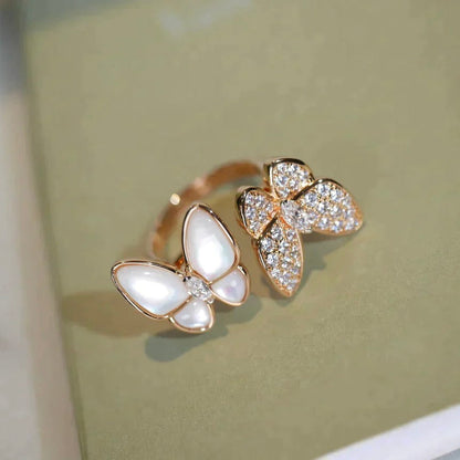 [Bijoux Regalia] BAGUE DOUBLE PAPILLON ET DIAMANT