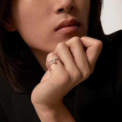 [Joyas Regalia] ANILLO JUSTE DE PLATA DE 1,8 MM CON DIAMANTES