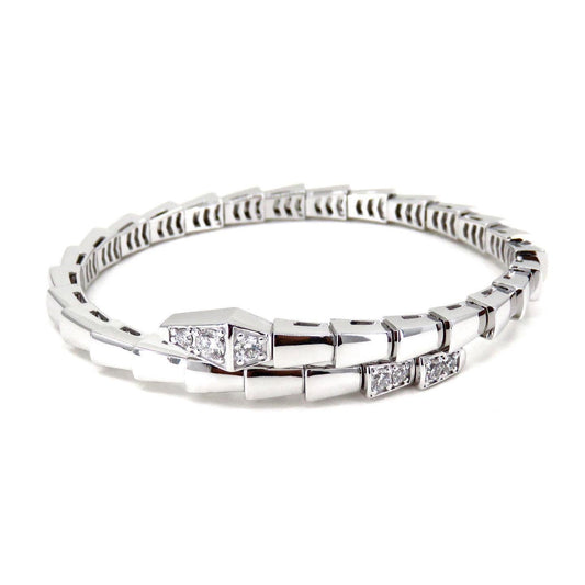 [Joyas Regalia]Pulsera Serpenti Diamantes Plata