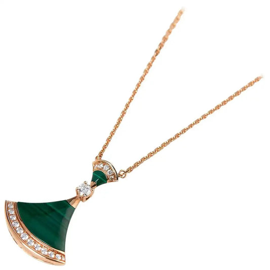[Joyas Regalia] COLLAR DE ENSUEÑO MALAQUITA DIAMANTE