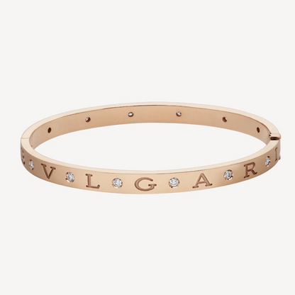 [Joyas Regalia] PULSERA ZERO 1 DE ORO ROSA CON 12 DIAMANTES