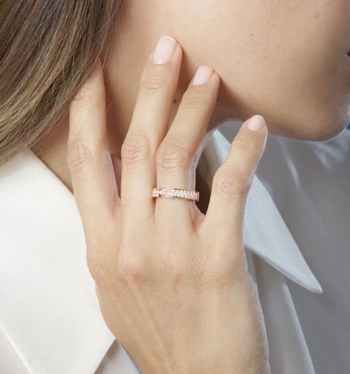 [Regalia jewelry]ALLIANCE LIENS VIDENCE PAVED DIAMOND 4MM RING