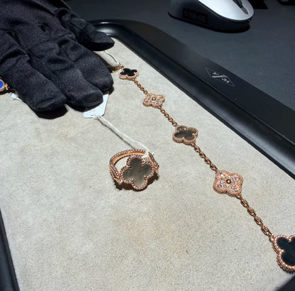 [Regalia jewelry]CLOVER RIVERSIBLE GREY MOP RING