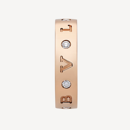 [Regalia jewelry]ZERO 1 ESSENTIAL PINK GOLD BAND WITH DIAMONDS RING