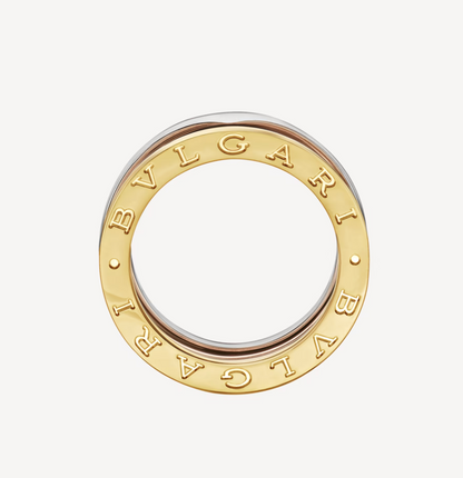[Regalia jewelry]ZERO 1 THREE-BAND ROSE WHITE AND YELLOW RING