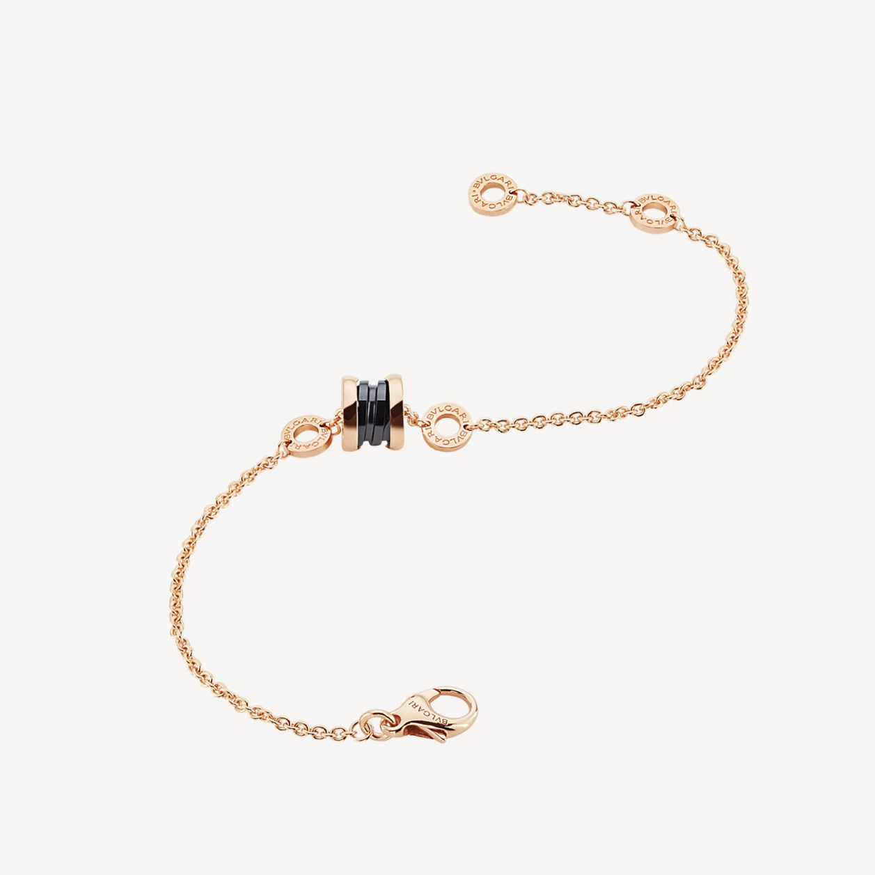 [Bijoux Regalia] BRACELET ZERO 1 EN OR ROSE DOUX ET CÉRAMIQUE NOIRE