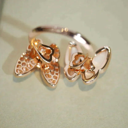 [Bijoux Regalia] BAGUE DOUBLE PAPILLON ET DIAMANT