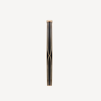[Joyas Regalia] PULSERA ZERO 1 DE ORO ROSA CON CERÁMICA NEGRA MATE