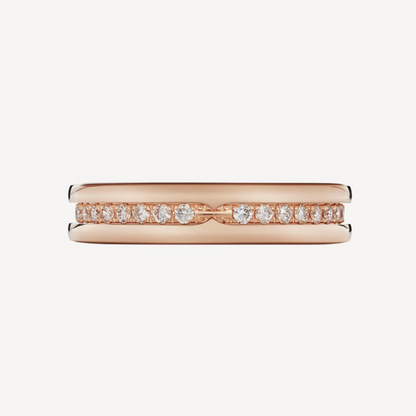 [Regalia jewelry]ZERO 1 ONE-BAND PAVED DIAMONDS ON THE SPIRAL RING