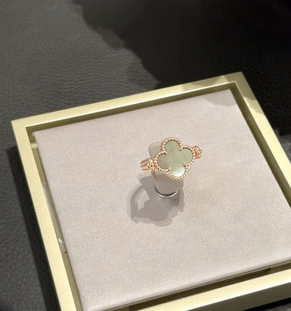 [Regalia jewelry]CLOVER RIVERSIBLE GREY MOP RING