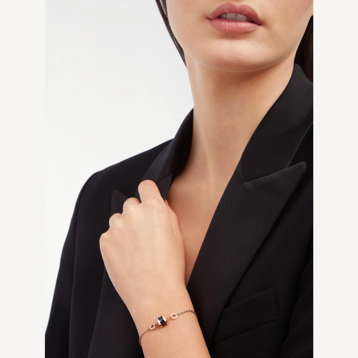 [Bijoux Regalia] BRACELET ZERO 1 EN OR ROSE DOUX ET CÉRAMIQUE NOIRE