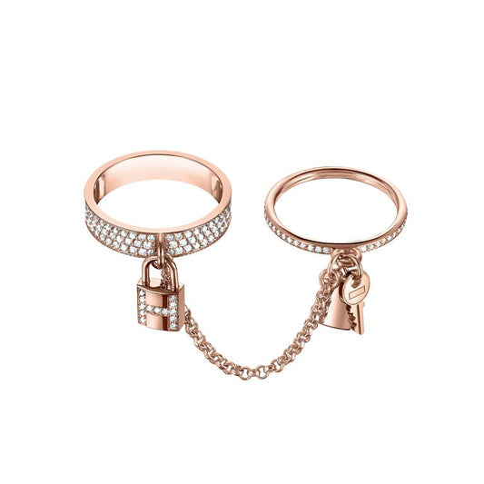 [Joyas Regalia]Anillo doble clochette HM Kelly con diamantes