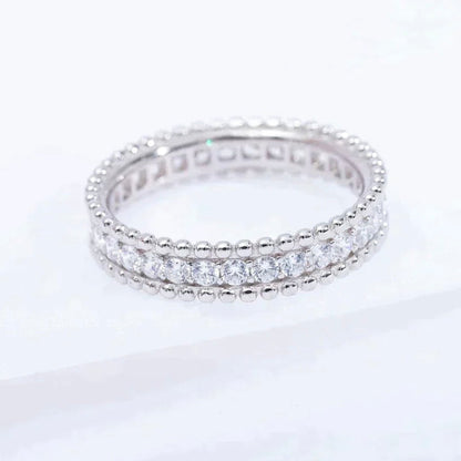 [Joyas Regalia] ANILLO DE PLATA CON DIAMANTES Y PERLEE