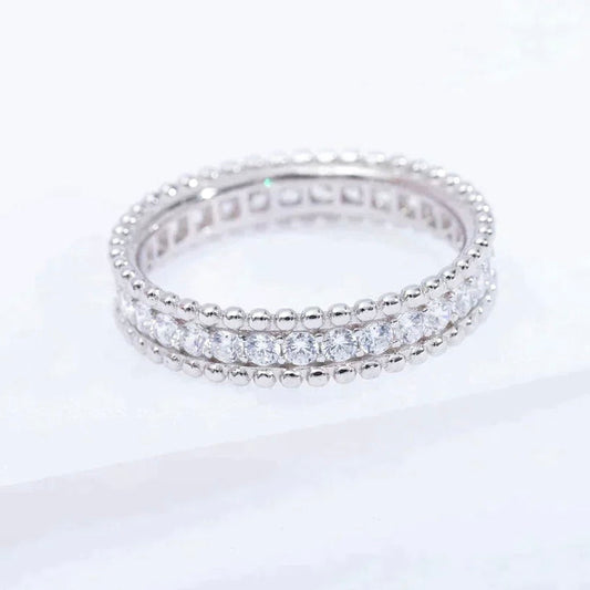 [Joyas Regalia] ANILLO DE PLATA CON DIAMANTES Y PERLEE