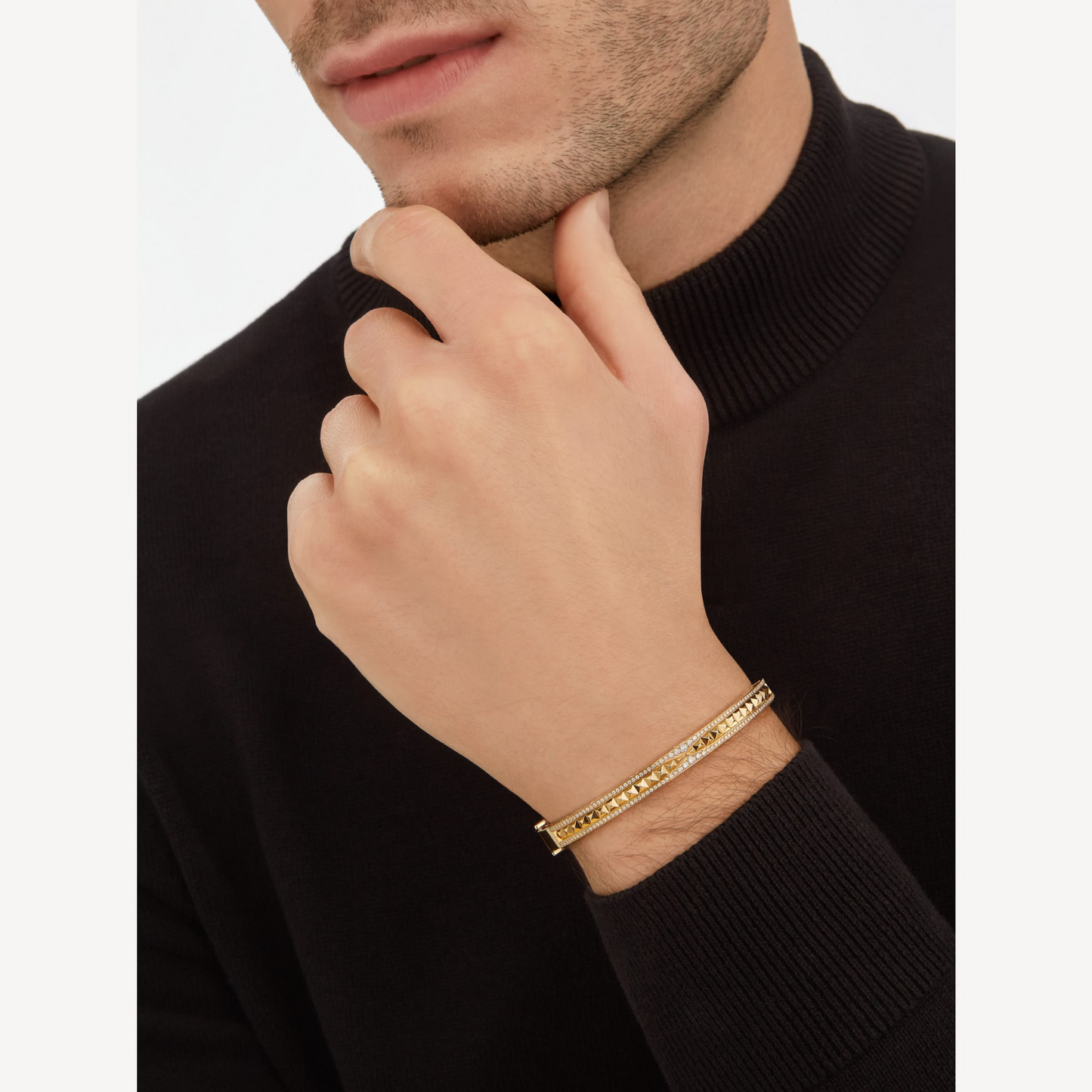 [Joyas Regalia] PULSERA DE ORO CON DIAMANTES PAVÉ Y ESPIRAL CERO 1