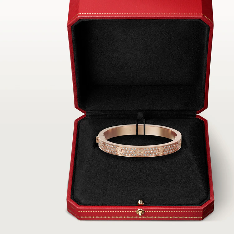 [Regalia jewelry]LOVE BRACELET 6.1MM DIAMOND-PAVED