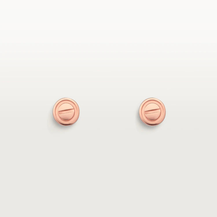 [Joyas Regalia]PENDIENTES LOVE ORO ROSA 10MM