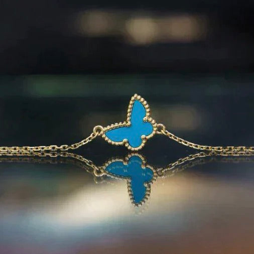[Joyas Regalia]PULSERA DE MARIPOSA TURQUESA
