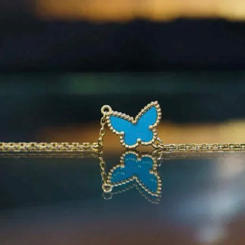 [Joyas Regalia]PULSERA DE MARIPOSA TURQUESA
