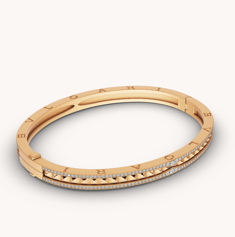 [Joyas Regalia] PULSERA DE ORO CON DIAMANTES PAVÉ Y ESPIRAL CERO 1