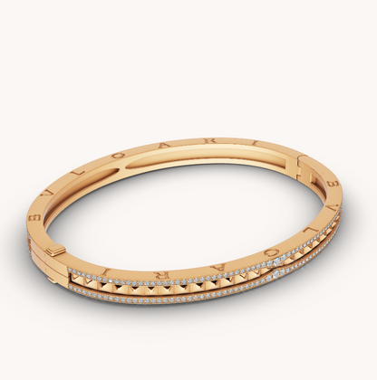 [Joyas Regalia] PULSERA DE ORO CON DIAMANTES PAVÉ Y ESPIRAL CERO 1